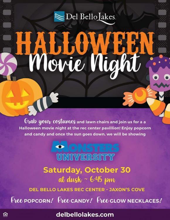 Del Bello Lakes Halloween Movie Night