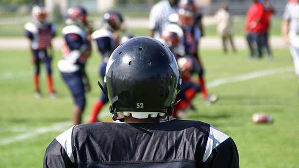 Young football player